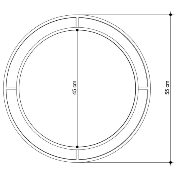 Specchio Bubble con doppia cornice in metallo oro