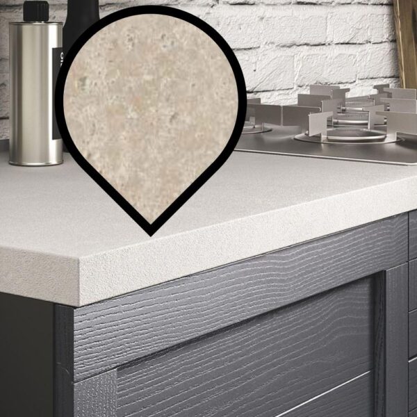 Top cucina F221ST87 270x60 spessore 38 ceramica crema