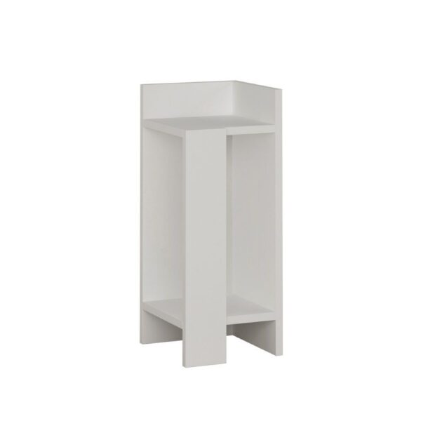 Tavolino comodino di design Elos colore bianco 25x25x60h destro