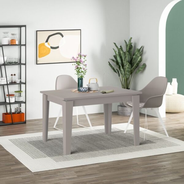 Tavolo allungabile Megaron tortora light mocha 120x80 cm