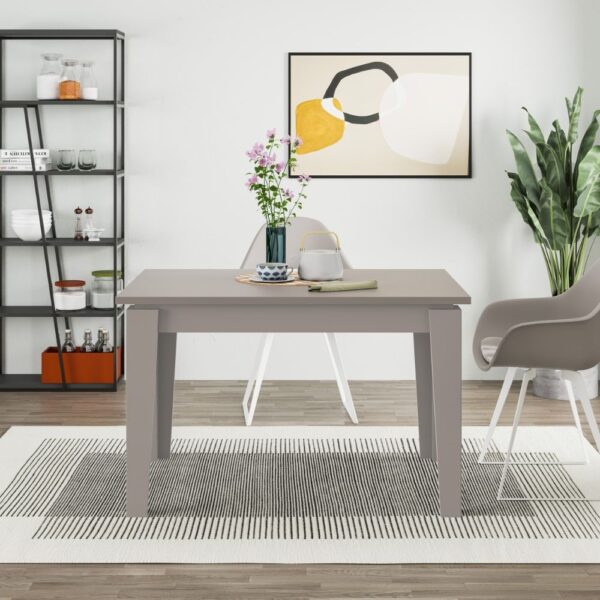 Tavolo allungabile Megaron tortora light mocha 120x80 cm