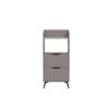 Mobile multiuso Gorki con cassetti light mocha e ripiano carrara bianco