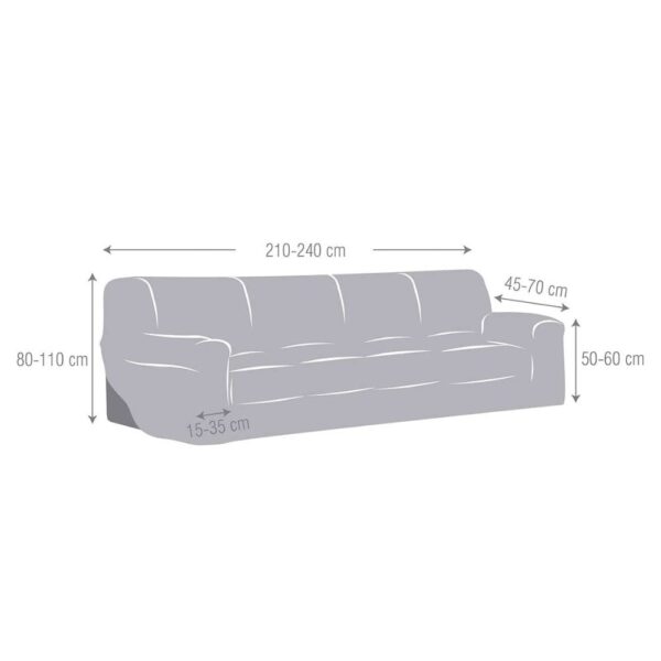Copridivano Troya elastico 4 posti grigio 210/240
