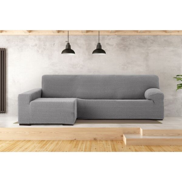 Copridivano Troya elastico penisola sinistra grigio bracciolo lungo 250/310