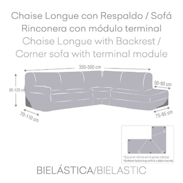 Copridivano Jaz angolare destro beige 350-500