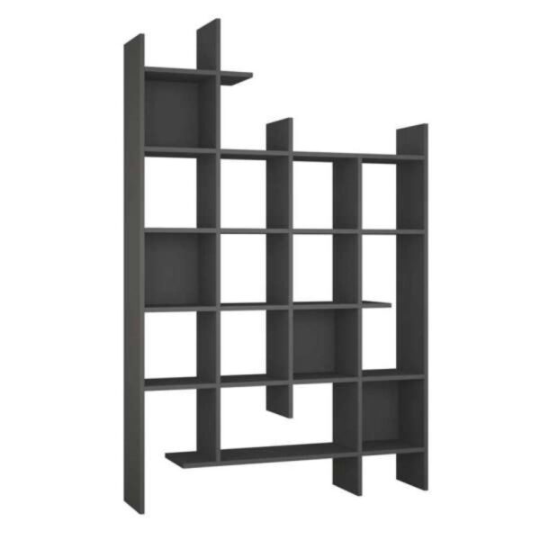 Libreria Manco antracite 6 ripiani 122x25.5x188H