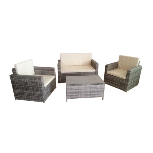 Salotto da giardino WRS066G rattan grigio WRS066G