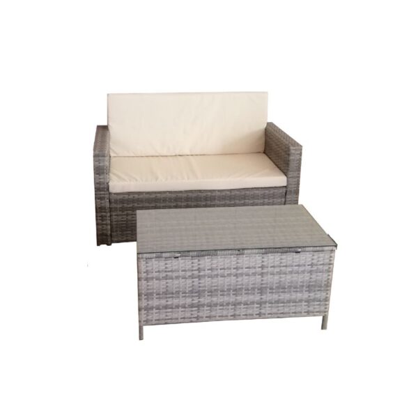Salotto da giardino WRS066G rattan grigio WRS066G
