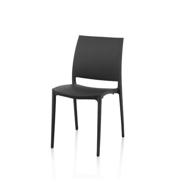 Sedia Curtis polipropilene nero design ergonomico