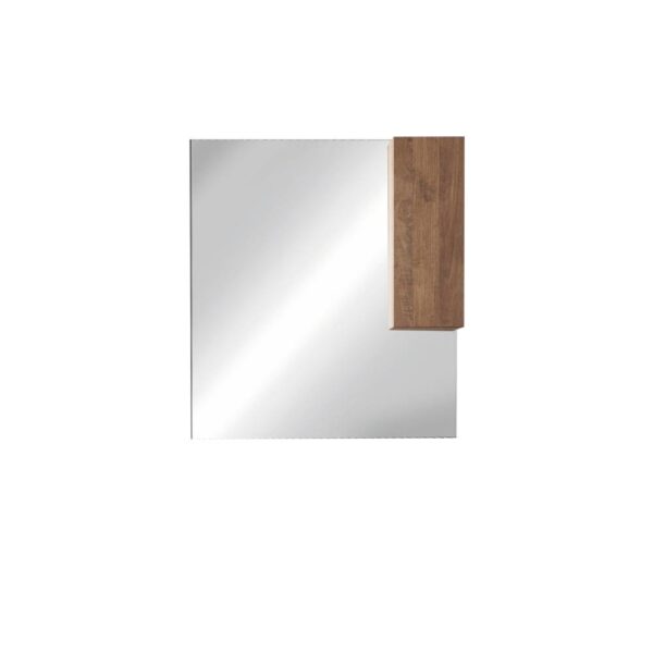 Specchio bagno con pensile Salemi 100x110h e lampada LED rovere mercure
