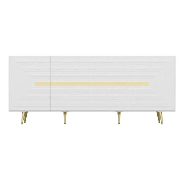 Madia Jose bianca 4 ante particolari oro 180x47x75h