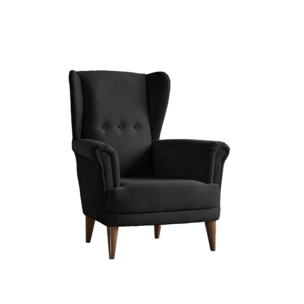 Poltrona bergere Olive tessuto grigio scuro