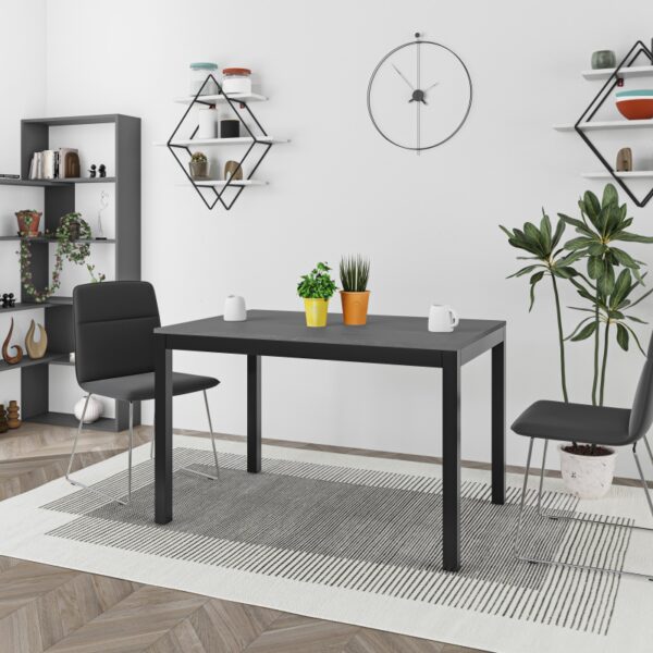 Tavolo allungabile Monster 120x80 Struttura antracite e piano retro grey