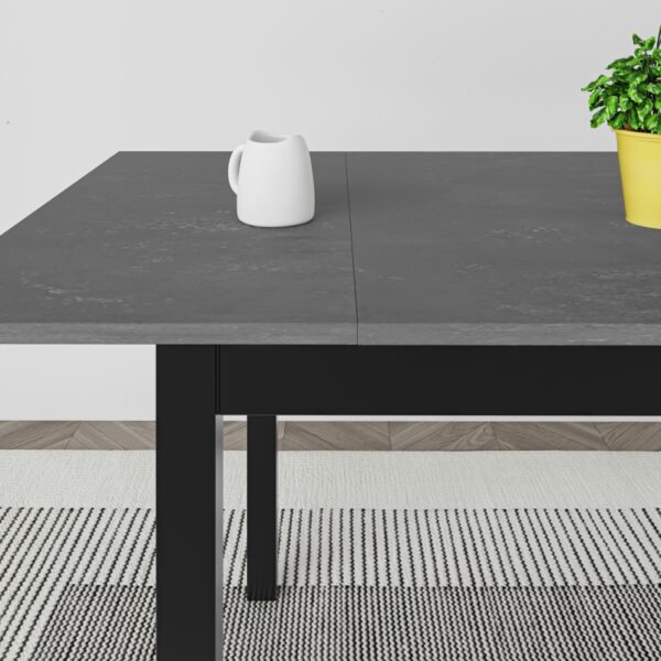 Tavolo allungabile Monster 120x80 Struttura antracite e piano retro grey