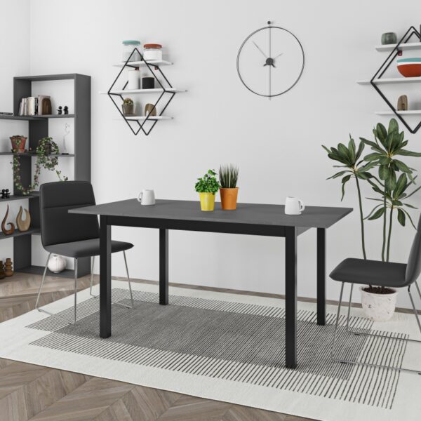 Tavolo allungabile Monster 120x80 Struttura antracite e piano retro grey