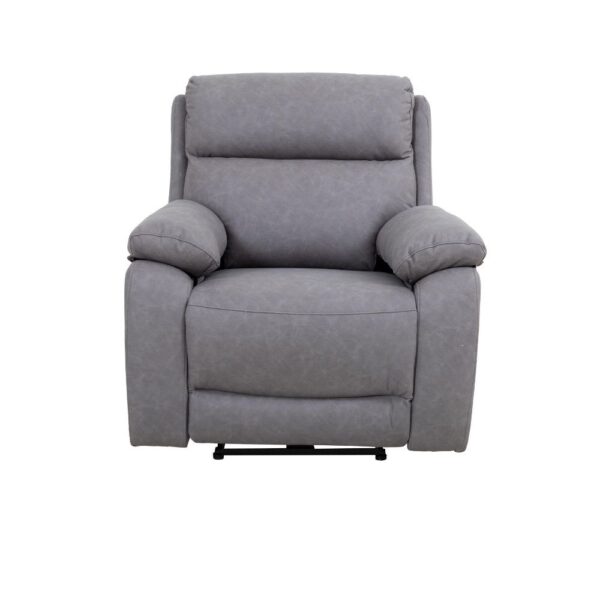 Poltrona Siviglia recliner elettrico Nabuk light grey