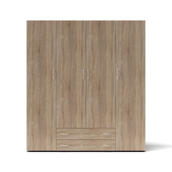 Armadio 4 ante 2 cassetti Seba 4 colore rovere sonoma