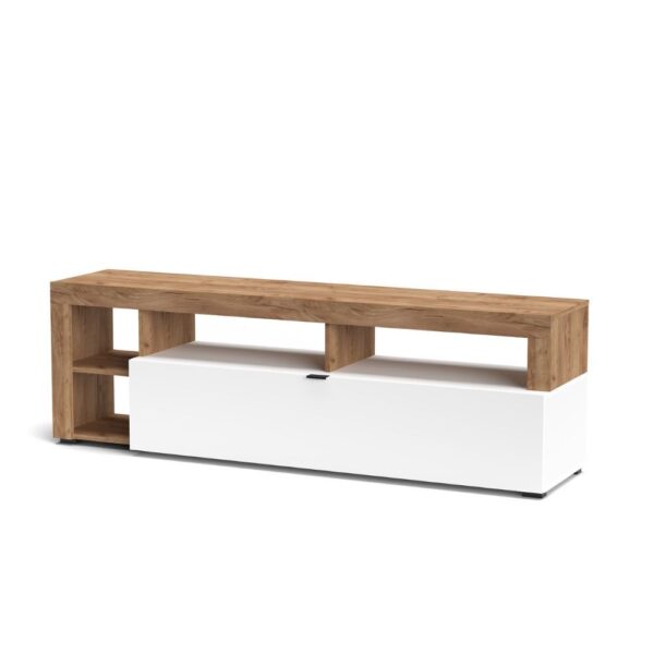 Mobile porta tv Nexon 184 colore rovere tabacco e bianco