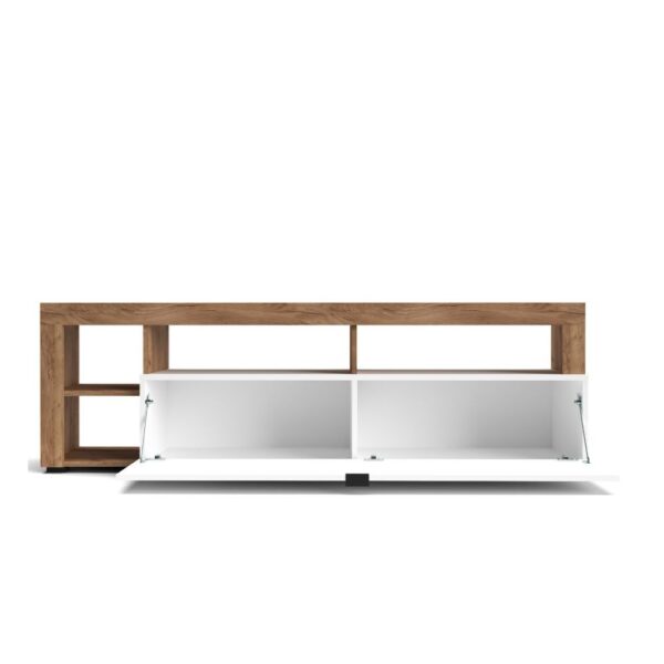 Mobile porta tv Nexon 184 colore rovere tabacco e bianco