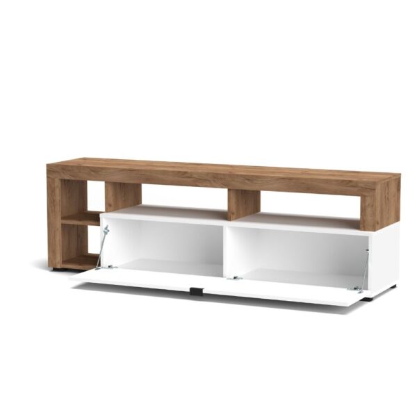 Mobile porta tv Nexon 184 colore rovere tabacco e bianco