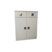 Mobile multiuso BLANCABASE60BL due ante e cassetti bianco larice MONTATO