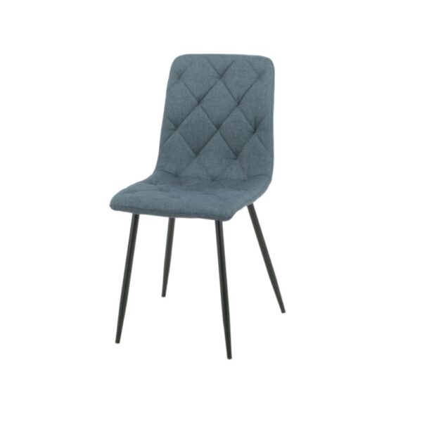 Sedia Okar tessuto blue cuciture a rombo