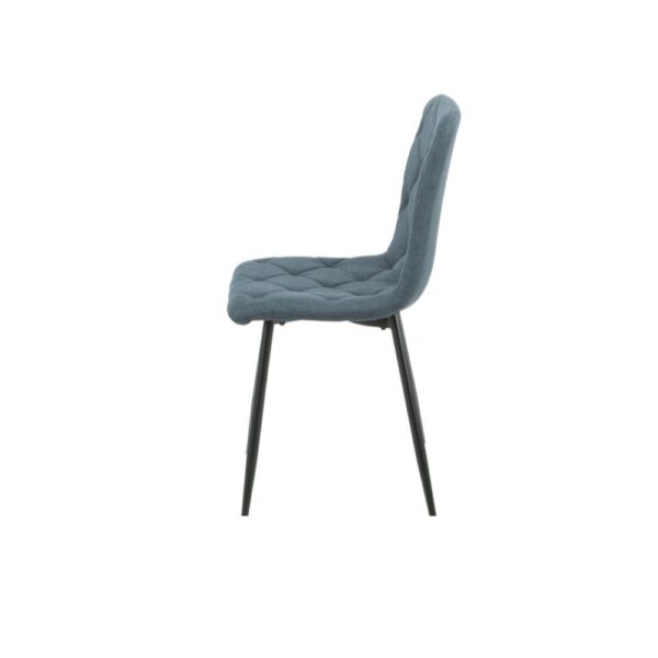 Sedia Okar tessuto blue cuciture a rombo