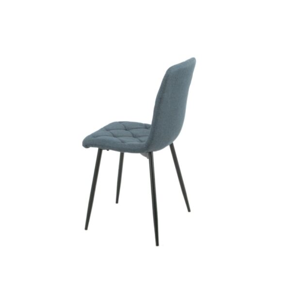 Sedia Okar tessuto blue cuciture a rombo