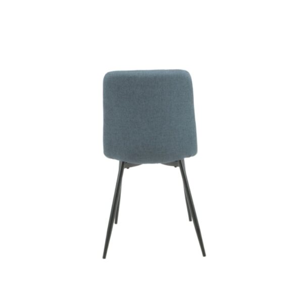 Sedia Okar tessuto blue cuciture a rombo