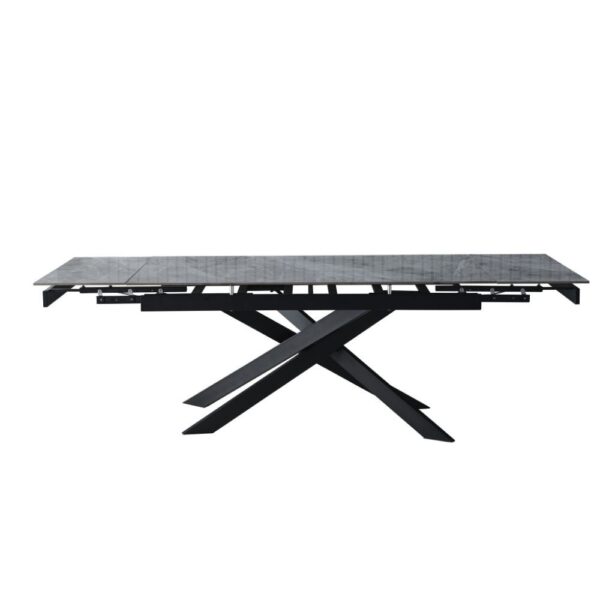 Tavolo allungabile Plato in ceramica colore grigio marmoreo italiano