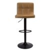 Sgabello regolabile Mosva colore ruggine con gambe nere opache
