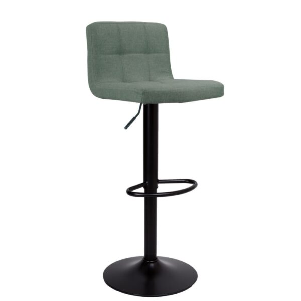 Sgabello regolabile Mosva colore menta con gambe nere opache