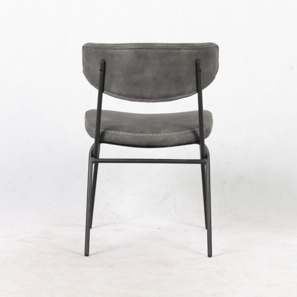 Sedia Callisto colore grigio vintage gambe metallo nero