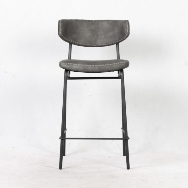 Sgabello Callisto colore grigio vintage gambe metallo colore nero