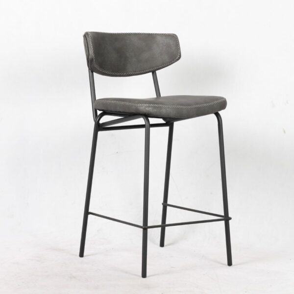 Sgabello Callisto colore grigio vintage gambe metallo colore nero