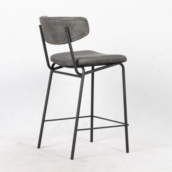 Sgabello Callisto colore grigio vintage gambe metallo colore nero