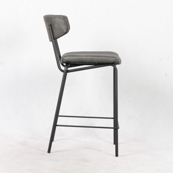 Sgabello Callisto colore grigio vintage gambe metallo colore nero