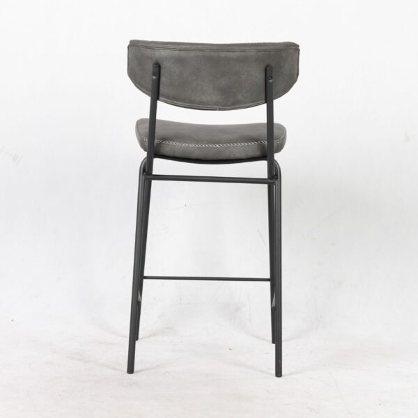 Sgabello Callisto colore grigio vintage gambe metallo colore nero