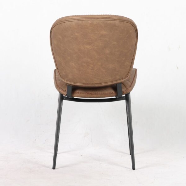 Sedia Elice colore tortora vintage gambe in metallo colore nero