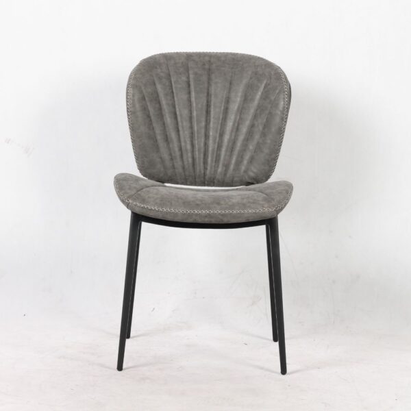 Sedia Elice colore grigio chiaro gambe in metallo colore nero