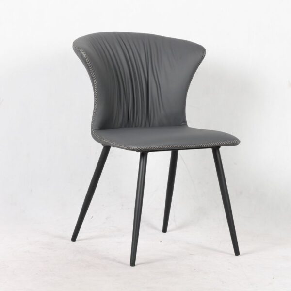 Sedia Core colore antracite con gambe in metallo nero