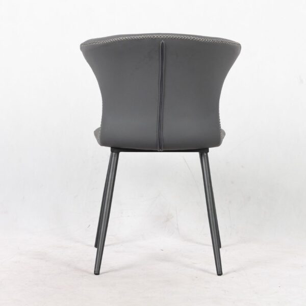 Sedia Core colore antracite con gambe in metallo nero