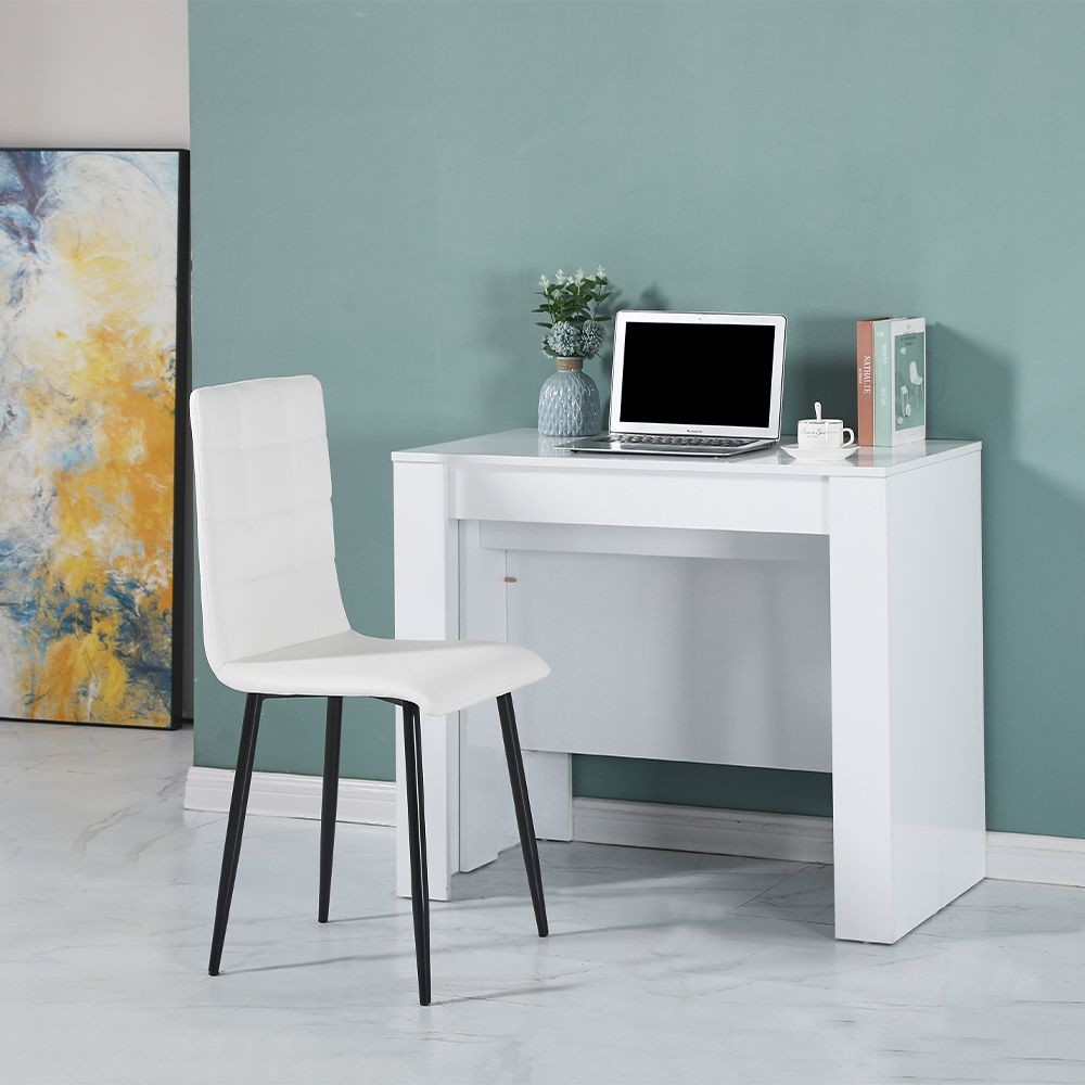 Consolle allungabile Ofelia colore bianco effetto lucido