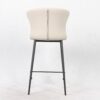 Sgabello Core colore beige con gambe in metallo nero