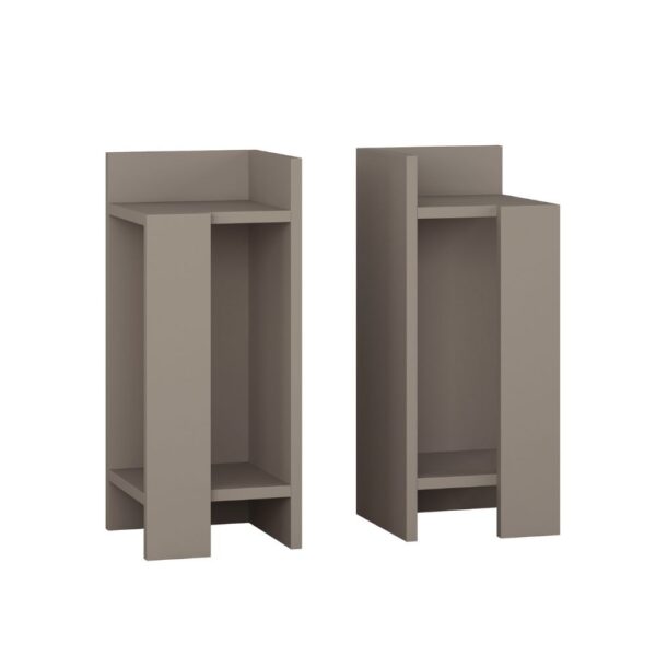 Set 2 tavolini comodini Elos colore light mocha