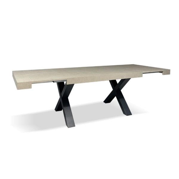 Tavolo allungabile Gondar 180x100 piano argilla e base antracite