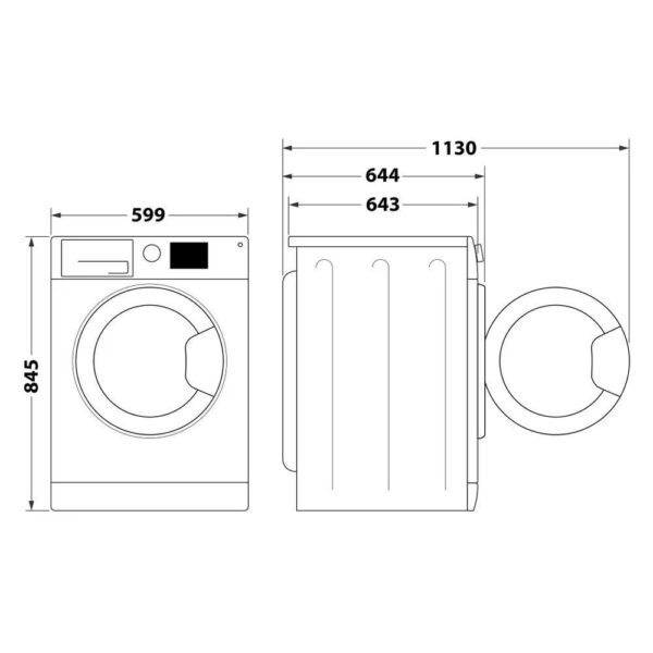 Lavatrice Whirlpool W6W045WBIT carica frontale 10 KG centrifuga 1351 giri