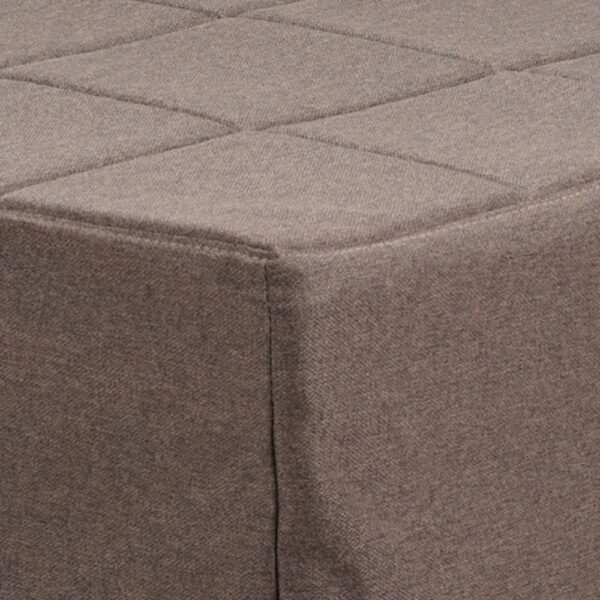 Pouf letto singolo pieghevole Vega tessuto colore marrone