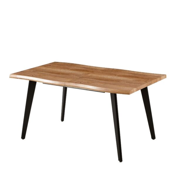 Tavolo allungabile effetto legno gambe in metallo Amal 150x90x75h