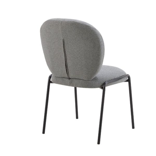 Sedia da pranzo Sirio tessuto teddy grigio